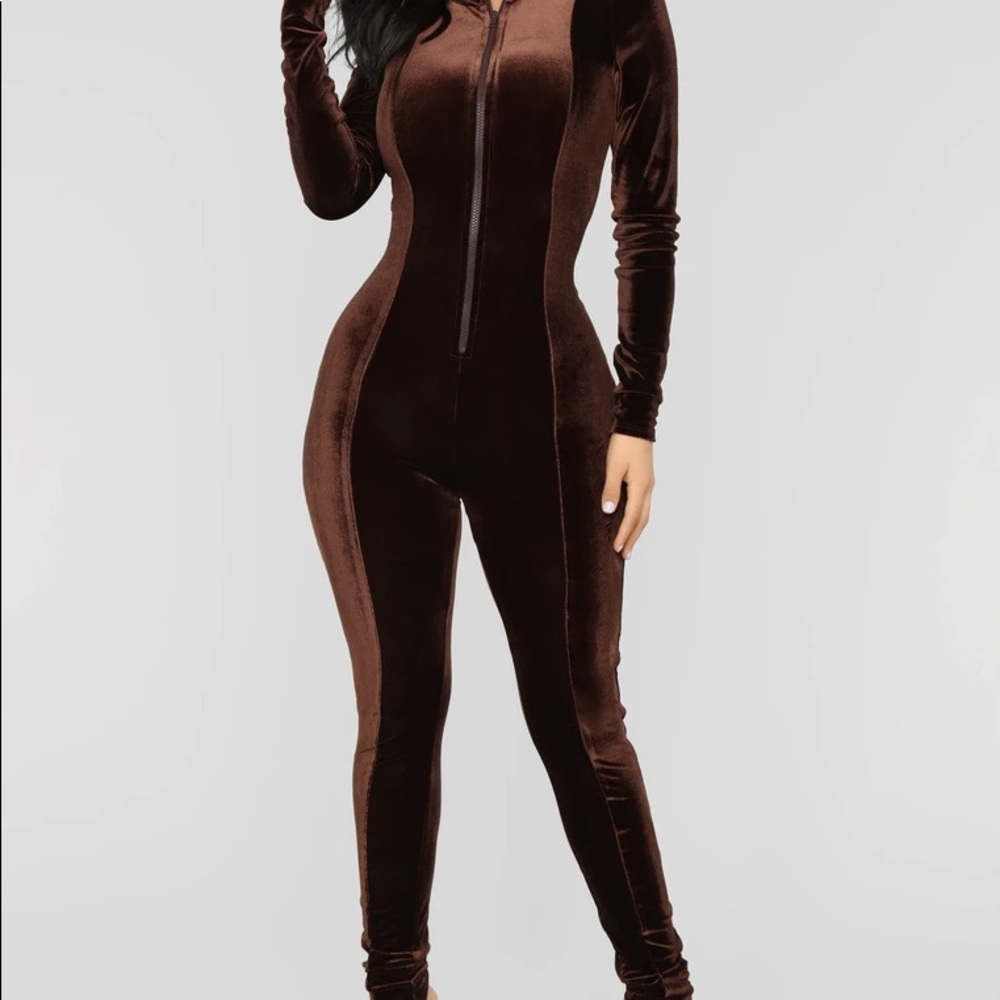 Chocolate Velvet Jumpsuit